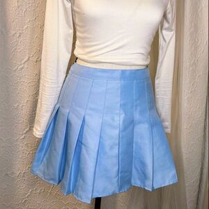 Light blue high waisted tennis Skirt size XS